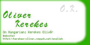 oliver kerekes business card
