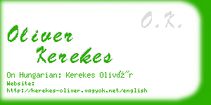 oliver kerekes business card